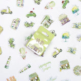 50pcs/pack Cute Flower Unicorn Posters Mini Paper Sticker Decoration Diary Scrapbooking Label Sticker Stationery