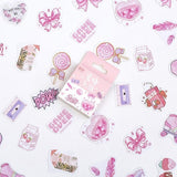 50pcs/pack Cute Flower Unicorn Posters Mini Paper Sticker Decoration Diary Scrapbooking Label Sticker Stationery