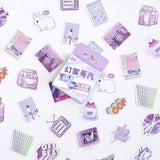 50pcs/pack Cute Flower Unicorn Posters Mini Paper Sticker Decoration Diary Scrapbooking Label Sticker Stationery