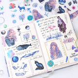 6Sheets/Pack Kawaii Stationery Stickers Cute Whale Stickers Lovely Paper Stickers For Kids DIY Diary Scrapbooking Photo Ablums