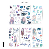 6Sheets/Pack Kawaii Stationery Stickers Cute Whale Stickers Lovely Paper Stickers For Kids DIY Diary Scrapbooking Photo Ablums