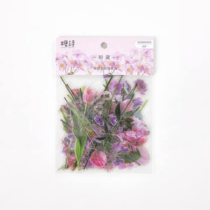 40pcs/pack Lovely Floral Flower Diary Sticker Label Scrapbooking Sticker Handbook Decoration