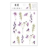 Mr.Paper 12 Designs Natural Daisy Clover Japanese Words Stickers Transparent PET Material Flowers Leaves Plants Deco Stickers