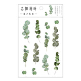 Mr.Paper 12 Designs Natural Daisy Clover Japanese Words Stickers Transparent PET Material Flowers Leaves Plants Deco Stickers