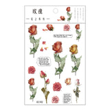 Mr.Paper 12 Designs Natural Daisy Clover Japanese Words Stickers Transparent PET Material Flowers Leaves Plants Deco Stickers