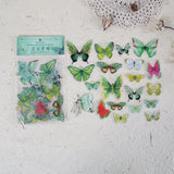 Mr.paper 8 Designs 40Pcs/lot Butterfly Deco Stickers Scrapbooking Bullet Journal Toy Plants Deco Album DIY Stationery Stickers