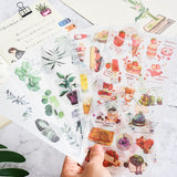 3pcs/set  2019NEW Cartoon Flowers Leaves Sticker  DIY Diary Decor Stickers Scrapbook cute Stationery journal Supplies