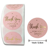 24Types Pink Label Stickers Foil Thank You Stickers 1'' 500pcs Taste Business Order Home Hand Made Labels Wedding Envelope Seals