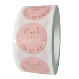 24Types Pink Label Stickers Foil Thank You Stickers 1'' 500pcs Taste Business Order Home Hand Made Labels Wedding Envelope Seals