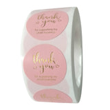 24Types Pink Label Stickers Foil Thank You Stickers 1'' 500pcs Taste Business Order Home Hand Made Labels Wedding Envelope Seals